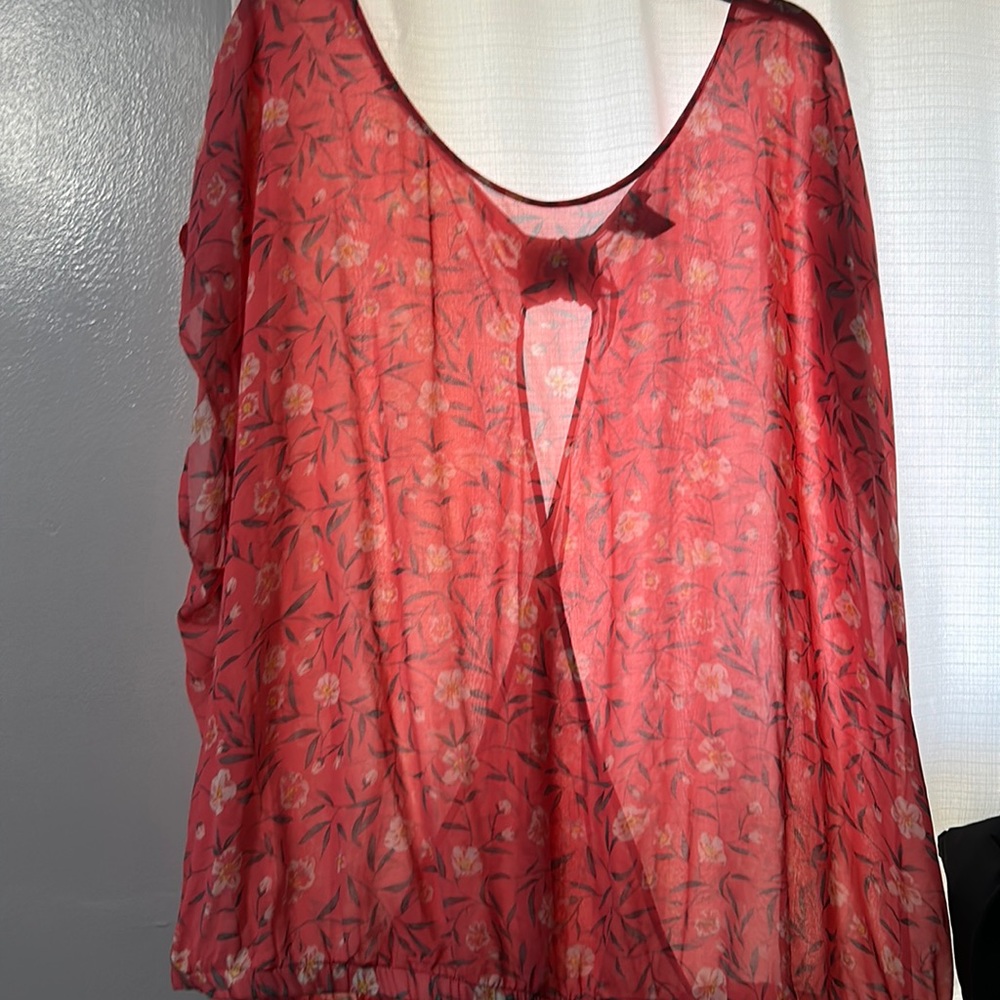 Pink floral open back